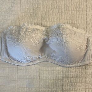 36D Sweet Nothings Maidenform Elegant Lace Strapless Bra Bandeau Balconet Lined